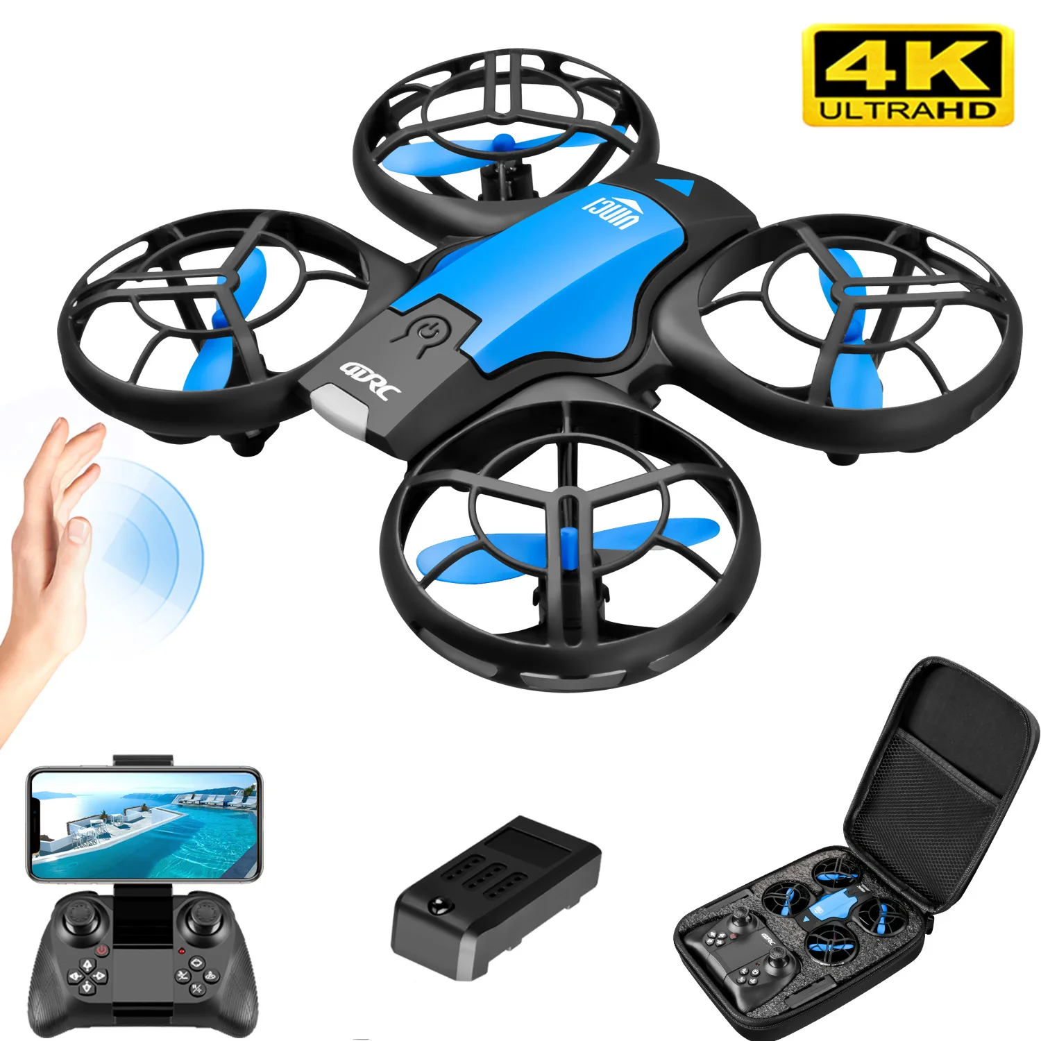 V8 New Mini Drone 4K Professio - Drone Battery Case recension och pris