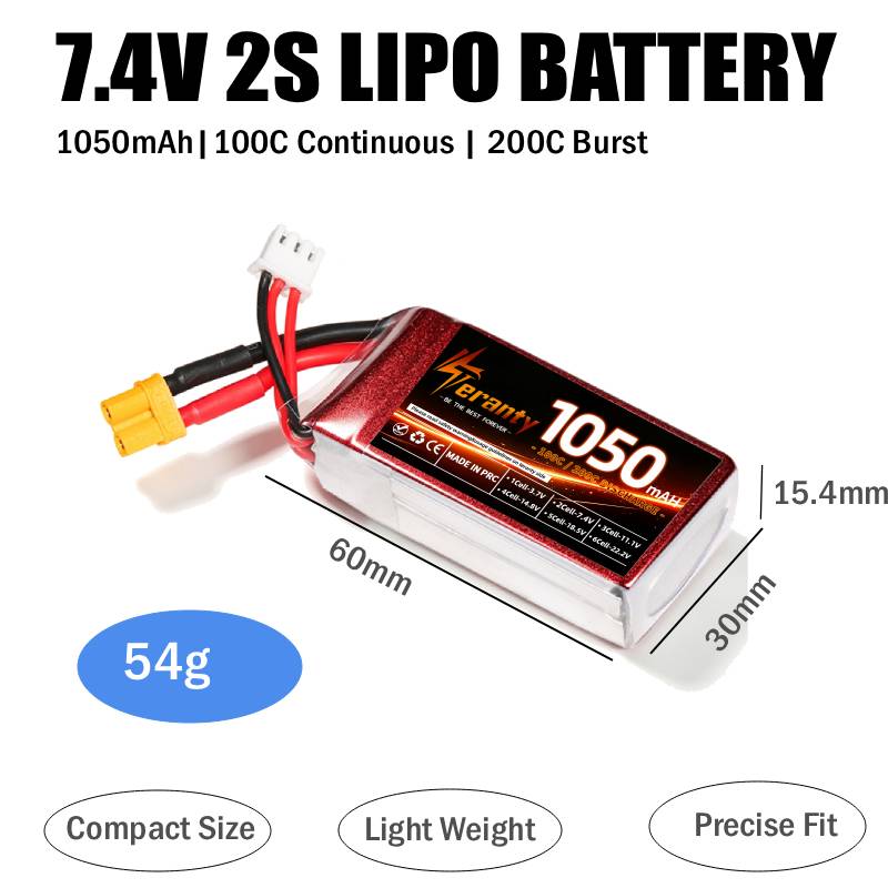 2PCS 1050mAh 2S 3S 4S RC Lipo  - Drone Battery 3S recension och pris