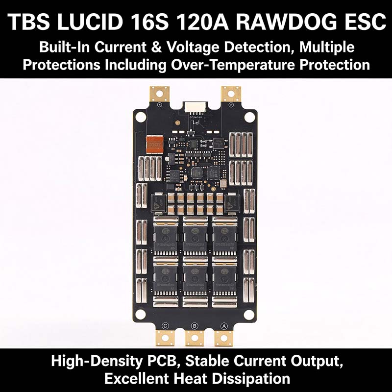 TBS LUCID 16S 120A RAWDOG ESC, - Drone Battery High Voltage recension och pris