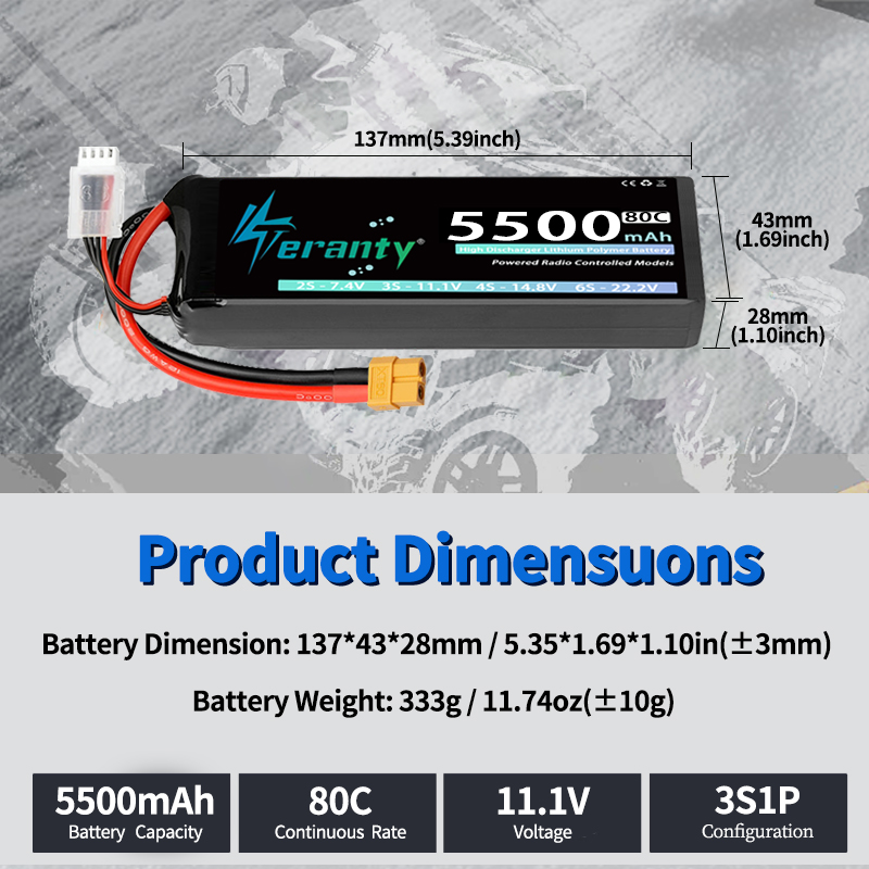 1/2pcs TERANTY 3S Lipo Battery - Drone Battery 3S recension och pris
